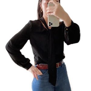 Lipsy Black Blouse NWT